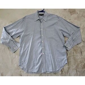 Mens XL Brooks Brothers Country Club Egyptian Cotton Made In USA Button Up Shirt